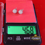 King of Blings- 2.00ct Cubic Zirconia 925 White Silver Sterling Hip Hop Floral Women's Earrings KING OF BLINGS