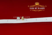King of Bling's Aretes Para Hombre 925 Yellow Silver 1.68ct Cubic Zirconia Round Women's Earring KING OF BLINGS