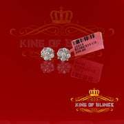 King of Bling's 925 Yellow 1.96ct Sterling Silver Cubic Zirconia Women's Hip Hop Round Earrings KING OF BLINGS