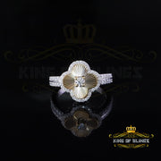 King Of Bling's 1.25ct VVS D Silver Solitaire Moissanite For Women's White Good Luck Ring SZ 7 King of Blings