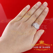 King Of Bling's Real Diamond 0.20 CT White 925 Sterling Silver Womens Promise Heart Ring Size 7 KING OF BLINGS