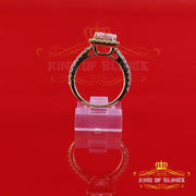 King Of Blings  10K Yellow Gold 3.00CT 'VVS' 'FL' D clr Moissonite Womens Princes Cut Ring S/7 KING OF BLINGS