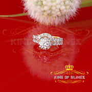 King Of Bling's 925 Sterling Yellow Silver Round 5.25ct Cubic Zirconia Women's Ring Size 6.5 KING OF BLINGS