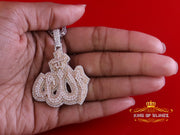 King Of Bling's 925 Silver Moissanite Allah White 4.00ct VVS 'D Religious Men & Women Pendant KING OF BLINGS