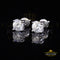 King of Bling's 2.50ct VVS 'D' Moissanite Men's/Womens 925 Silver White Round Stud Earrings KING OF BLINGS