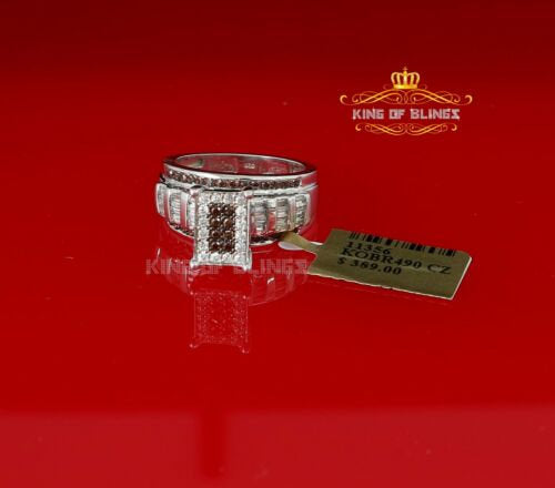 King Of Bling's925 Sterling White Silver Cinderella Cubic Zirconia 1.50ct Womens Ring Size 7