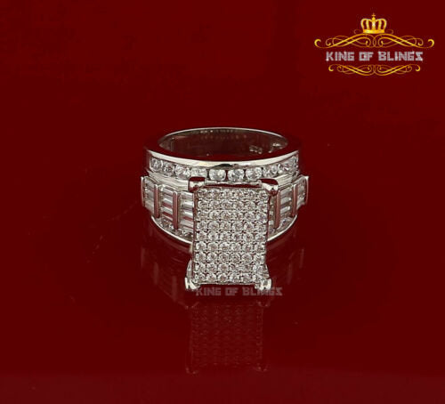 King Of Bling's925 Sterling White 5.82ct Cubic Zirconia Silver Cinderella Ring size 7