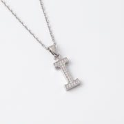 King Of Bling's Attractive Sterling SilverAll Alphabet Letter White Pendant with Cubic Zirconia KING OF BLINGS