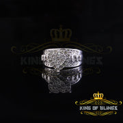 King Of Bling's New Cindarella Heart Ring SZ 7 Real Diamond 0.25ct White 925 Silver for Women King of Blings