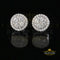 King of Blings- White 925 Sterling Silver 1.77ct Cubic Zirconia Hip Hop Round Earring For Ladies KING OF BLINGS