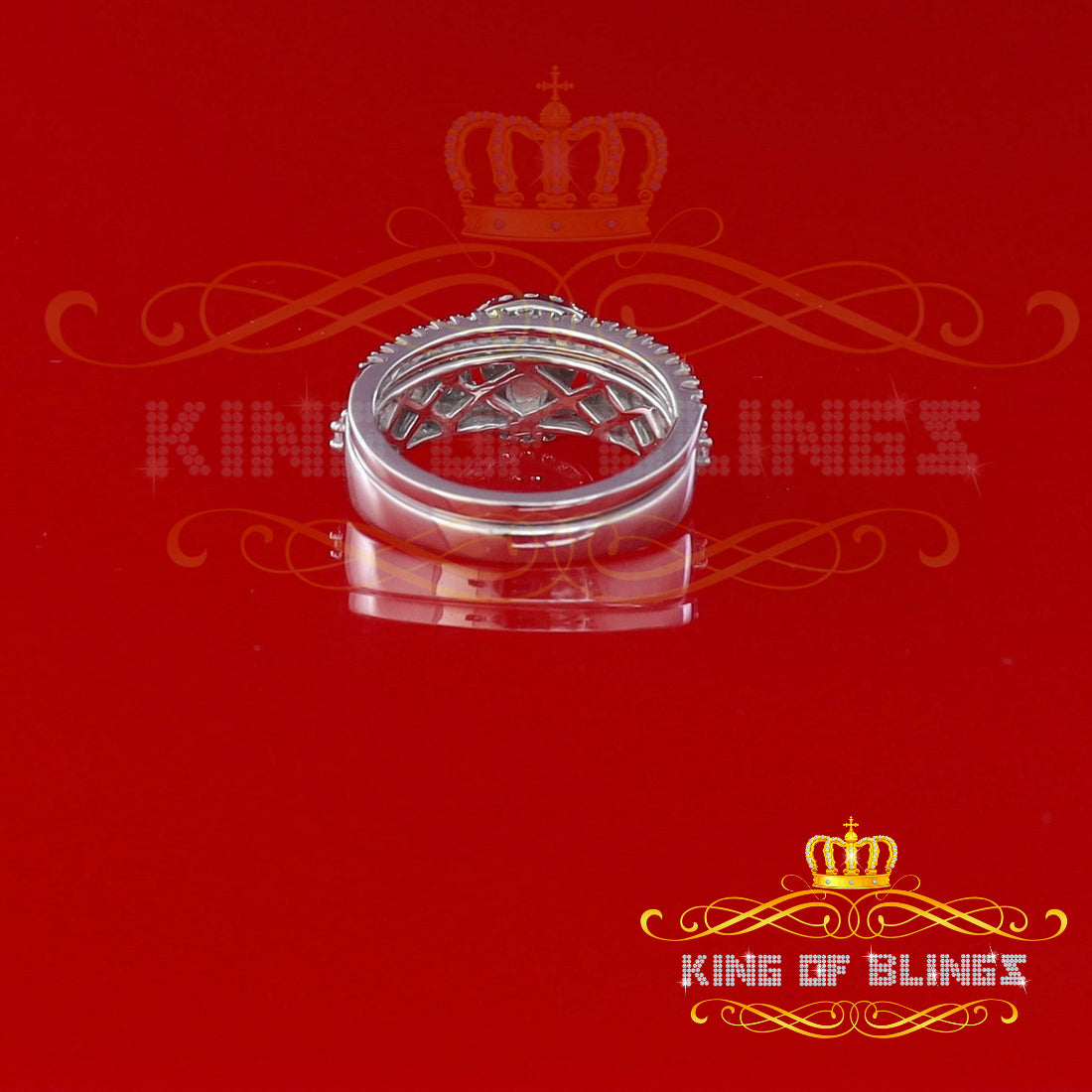 King Of Bling's3.20ct Cubic Zirconia 925 Sterling Silver White Womens Round Womens Ring Size 7 KING OF BLINGS