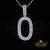 Yellow 925 Silver Baguette Numeric Number '0' Pendant 4.78ct Cubic Zirconia KING OF BLINGS
