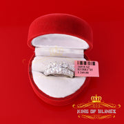 King Of Bling's4.82ct White Cubic Zirconia 925 Sterling Silver Bridal Fashion Womens Ring SZ 7 KING OF BLINGS