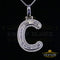 White Beautiful Custom intial Pendant Gift all Occasion Silver Cubic Zirconia KING OF BLINGS