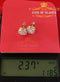 King of Bling's 925 Yellow Silver 1.77ct Cubic Zirconia Women's & Men's Hip Hop Round Earrings KING OF BLINGS