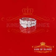 King Of Bling's4.82ct White Cubic Zirconia 925 Sterling Silver Bridal Fashion Womens Ring SZ 7 KING OF BLINGS