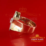 King of Bling's 2.00ct Moissanite Yellow Baguette David Star Ring Sz 9 Men's 925 Silver VVS D KING OF BLINGS
