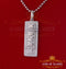 White 925 Silver Pendant with Necklace XAMAX Letter Shape 3.05ct Cubic Zirconia KING OF BLINGS