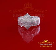 King Of Bling's Diamond 0.20CT 925 Sterling White Silver Fashion Cocktail Womens Ring Size 8 KING OF BLINGS