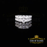 King Of Bling's4.82ct White Cubic Zirconia 925 Sterling Silver Bridal Fashion Womens Ring SZ 7 KING OF BLINGS