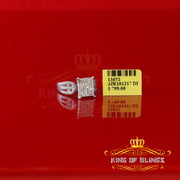 King Of Bling's Elongated 0.33 CT 925 Silver White Cinderella Womens Real Diamond Ring SZ 7 KING OF BLINGS