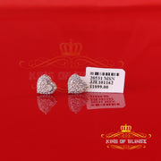 King Of Bling's Heart Earring 10k Real Yellow Gold Genuine 0.85ct Vvs 'D' Color Moissanite KING OF BLINGS