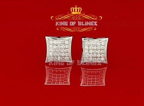 King of Bling's 925 White Sterling Silver 2.44ct Cubic Zirconia Women's Hip Hop Kite Earrings KING OF BLINGS