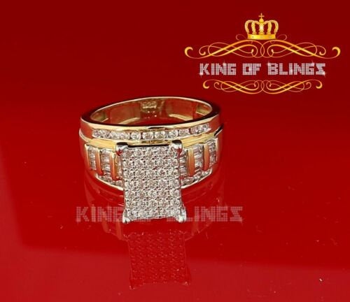 King Of Bling's 925 Sterling Yellow 2.25ct Cubic Zirconia Silver Cinderella Woman's Ring size 8