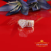 King of Bling's Women's Heart Cindarella Ring 925 Yellow Silver1.20ct VVS D Clr. Moissanite sz 7 King of Blings