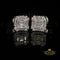King of Bling's Mens 1.26ct Square Yellow 925 Sterling Silver ScrewBack Hip Hop CZ Stud Earring KING OF BLINGS