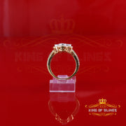 King of Bling's 1.66ct VVS D Clr. 925 Silver Clover Shape Yellow For Women Moissanite Ring Size7 King of Blings