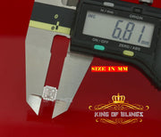 King of Blings- 925 Hip Hop White Sterling Silver 0.64ct Cubic Zirconia Women's Square Earrings KING OF BLINGS