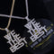 Yellow 925 Sterling Silver We THE BEST Letter Pendant with 6.61ct Cubic Zirconia KING OF BLINGS