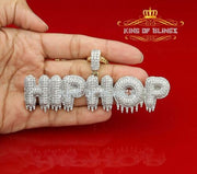 Yellow Beautiful 925 Sterling Silver Pendant Hiphop Shape 19.85ct Cubic Zirconia KING OF BLINGS