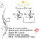 King of Blings- 925 White Silver Ladies Fleur de Lis Screw Back 2.43ct Cubic Zirconia Earrings KING OF BLINGS