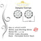 King of Blings- 1.14ct Cubic Zirconia 925 White Silver Women's & Men's Hip Hop Flower Earrings KING OF BLINGS