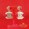 King  of Bling's Men's/Women's 925 Silver Yellow 1.00ct VVS 'D' Moissanite Dangling stud Earrings KING OF BLINGS