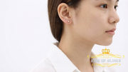 King of Blings-925 Sterling Silver 0.05ct Diamond For Women's Yellow Stud Round style Earrings KING OF BLINGS