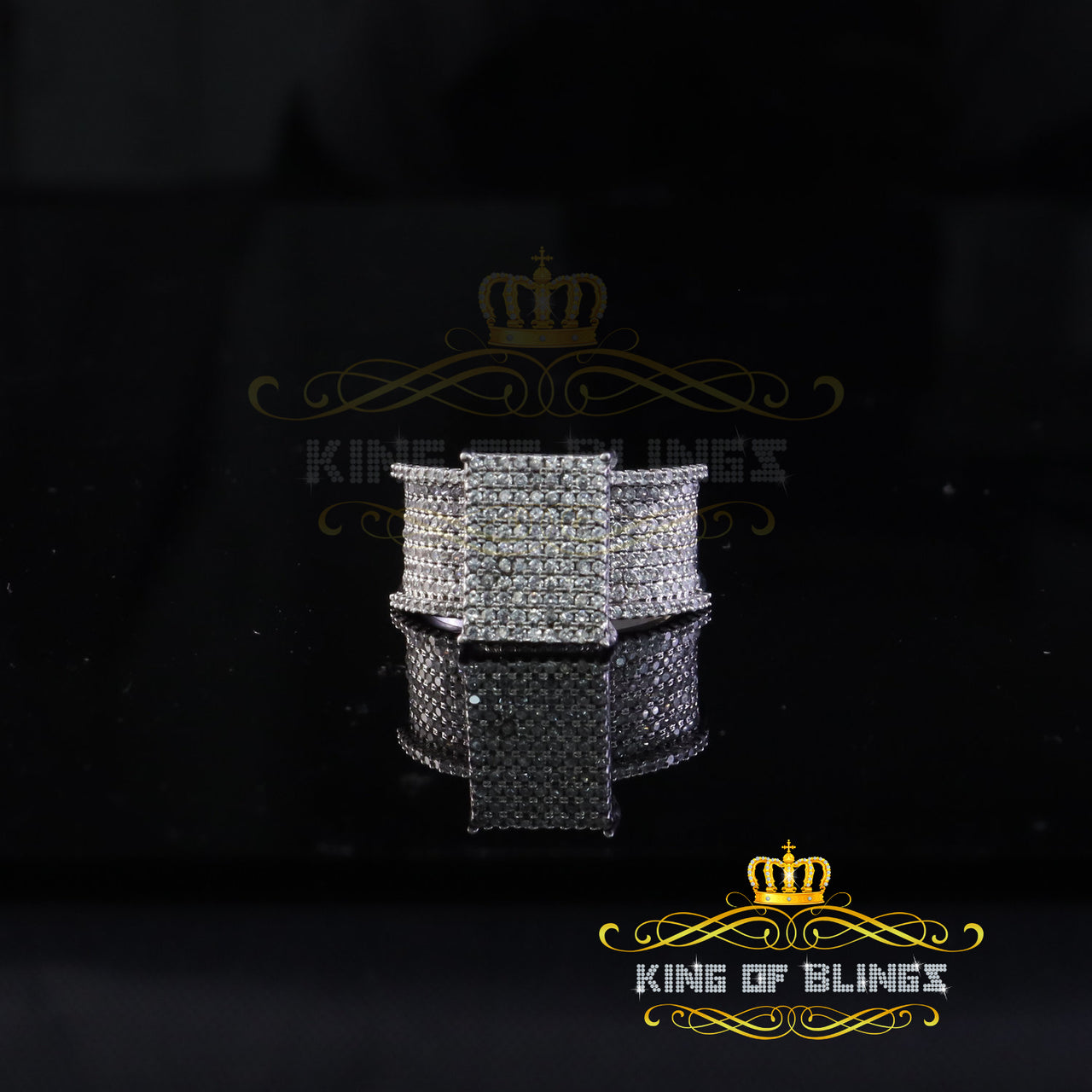 King Of Bling'sWhite 925 Sterling Silver 3.50ct Cubic ZirconiaCocktail Womens Ring Size10