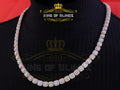 925 Silver Men's White 30ct Moissanite Necklace size 22inch & Width 7.5MM KING OF BLINGS