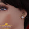 King  of Bling's 3.00ct VVS 'D' Moissanite Men's/Womens 925 Silver Yellow Round Stud Earrings KING OF BLINGS