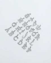 King Of Bling's Attractive Sterling SilverAll Alphabet Letter White Pendant with Cubic Zirconia KING OF BLINGS