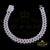 925 Silver 12ct Cubic Zirconia White Cuban Men's Bracelet SZ 8.5inch/2mm Width KING OF BLINGS