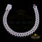 925 Silver 12ct Cubic Zirconia White Cuban Men's Bracelet SZ 8.5inch/2mm Width KING OF BLINGS