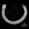925 Silver 23.8ct Cubic Zirconia White Cuban Men's Bracelet SZ 9 inch/14mm Width KING OF BLINGS