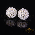 0.15ct Diamond 925 Sterling Yellow Silver for Men's/Womens Stud Nugget Earrings KING OF BLINGS