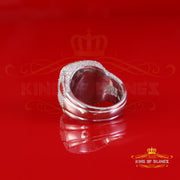 King of Bling's White Sterling Silver 6.50ct VVS 'D' Moissanite Round Rings Size 10 Men's/Womens King of Blings