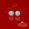 King of Blings- 925 White Silver 0.90ct Cubic Zirconia Women's & Men's Hip Hop Floral Earrings KING OF BLINGS