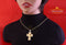 King Of Bling's Men's 'VVS ' IF'D' Moissanite 1.00CT Silver JESUS Yellow Cross Pendant for Him KING OF BLINGS