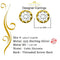 King of Bling's 3.28ct Cubic Zirconia 925 Yellow Silver Women's & Men's Hip Hop Flower Earrings KING OF BLINGS